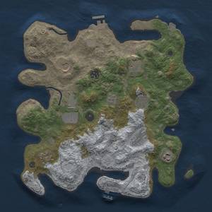 Thumbnail Rust Map: Procedural Map, Size: 3500, Seed: 270527039, 17 Monuments