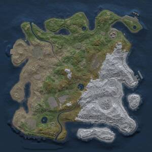Thumbnail Rust Map: Procedural Map, Size: 3500, Seed: 853394602, 13 Monuments