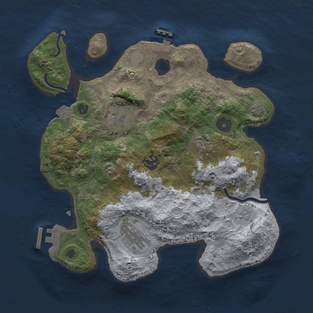 Rust Map: Procedural Map, Size: 3000, Seed: 367321844, 12 Monuments