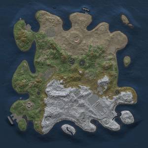 Thumbnail Rust Map: Procedural Map, Size: 3500, Seed: 1590983186, 16 Monuments