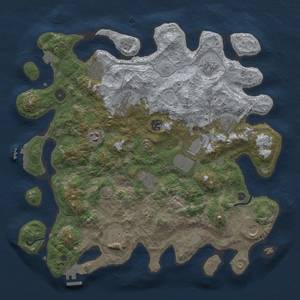 Thumbnail Rust Map: Procedural Map, Size: 4000, Seed: 348361826, 19 Monuments