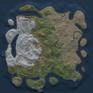 Thumbnail Rust Map: Procedural Map, Size: 4000, Seed: 1613137084, 19 Monuments