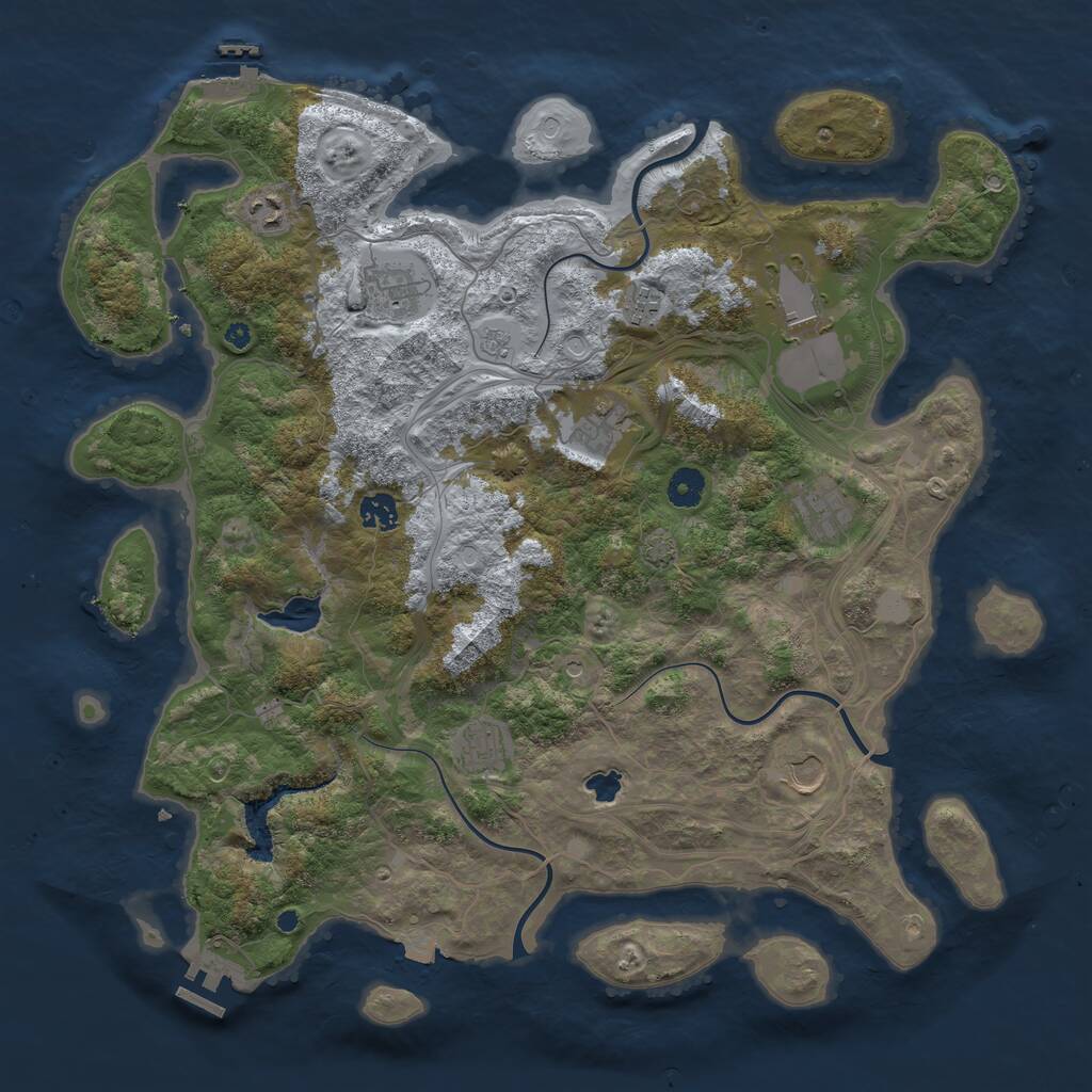 Rust Map: Procedural Map, Size: 4250, Seed: 171854858, 15 Monuments