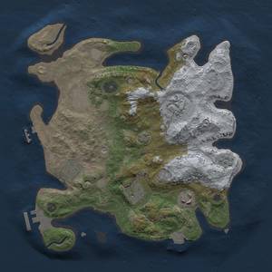 Thumbnail Rust Map: Procedural Map, Size: 3000, Seed: 1654329643, 14 Monuments