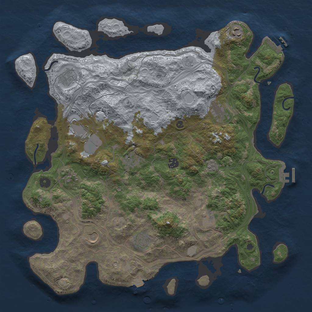 Rust Map: Procedural Map, Size: 4250, Seed: 109459067, 19 Monuments