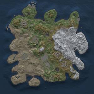 Thumbnail Rust Map: Procedural Map, Size: 3500, Seed: 683499788, 17 Monuments