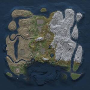 Thumbnail Rust Map: Procedural Map, Size: 3500, Seed: 1954053866, 14 Monuments