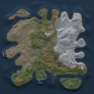 Thumbnail Rust Map: Procedural Map, Size: 3600, Seed: 471238223, 16 Monuments