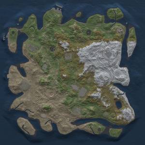 Thumbnail Rust Map: Procedural Map, Size: 4250, Seed: 431561926, 19 Monuments