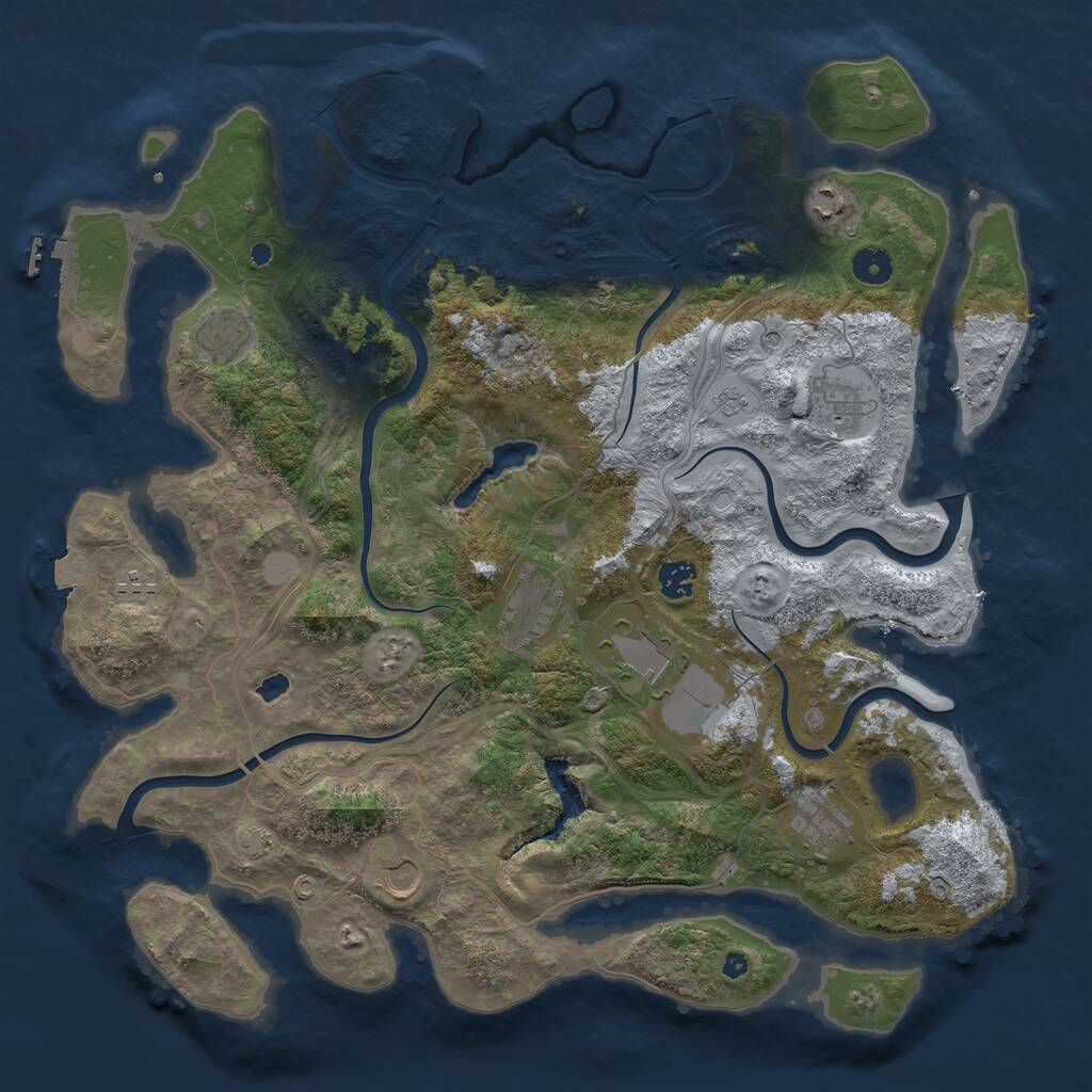 Rust Map: Procedural Map, Size: 4250, Seed: 431561926, 15 Monuments