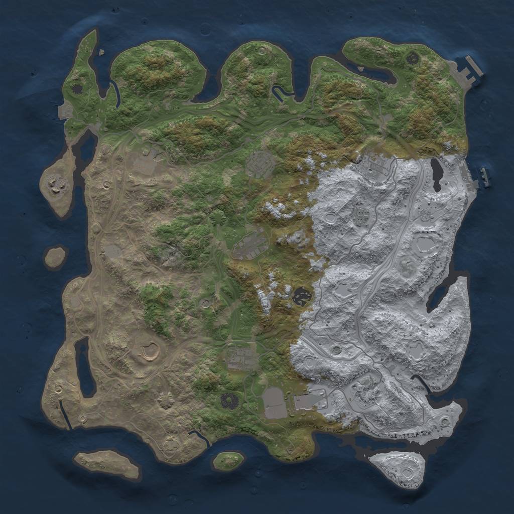 Rust Map: Procedural Map, Size: 4250, Seed: 269582641, 19 Monuments
