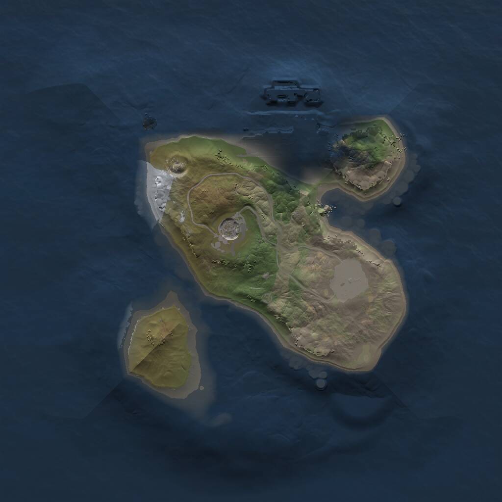 Rust Map: Procedural Map, Size: 1500, Seed: 1196533531, 3 Monuments