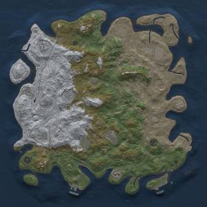 Thumbnail Rust Map: Procedural Map, Size: 4500, Seed: 17364505, 19 Monuments