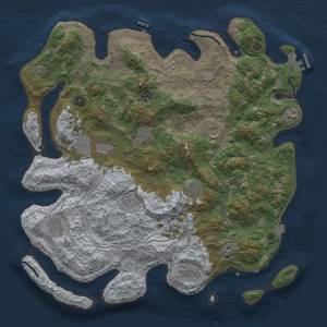 Thumbnail Rust Map: Procedural Map, Size: 4300, Seed: 2080797, 19 Monuments