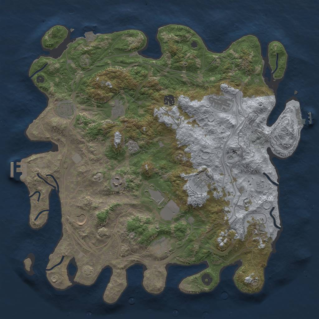 Rust Map: Procedural Map, Size: 4250, Seed: 254052680, 19 Monuments