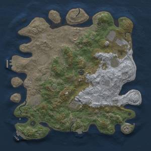 Thumbnail Rust Map: Procedural Map, Size: 4000, Seed: 1129201946, 18 Monuments