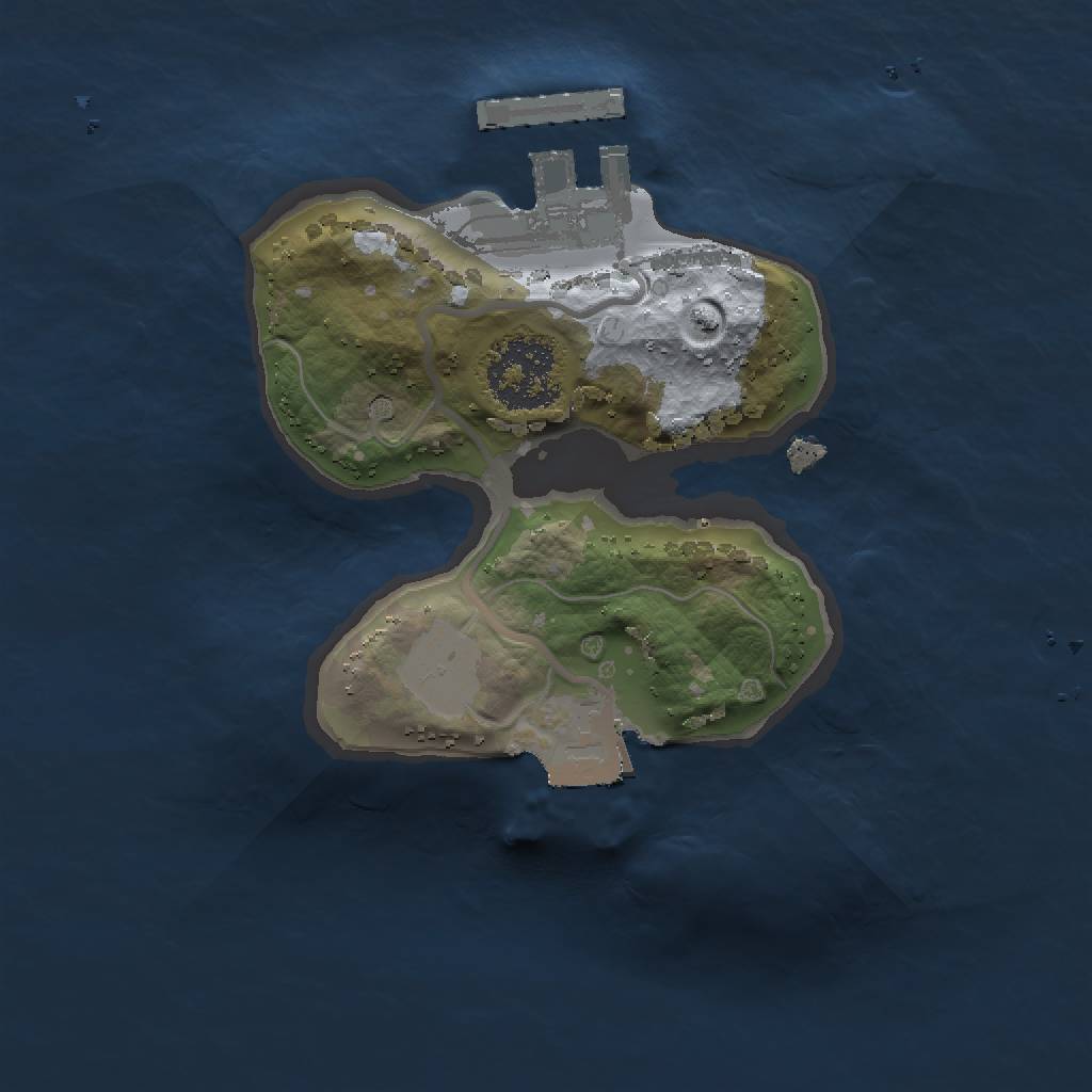 Rust Map: Procedural Map, Size: 1500, Seed: 1423911615, 4 Monuments