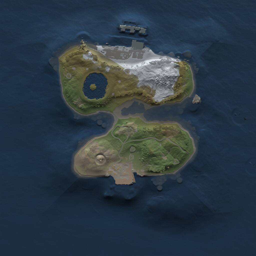 Rust Map: Procedural Map, Size: 1500, Seed: 1423911615, 2 Monuments