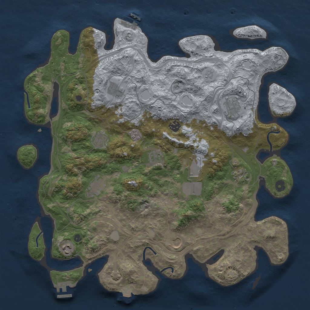 Rust Map: Procedural Map, Size: 4250, Seed: 27589, 19 Monuments