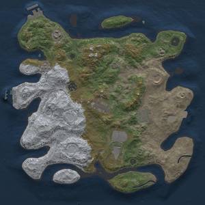 Thumbnail Rust Map: Procedural Map, Size: 3500, Seed: 2097122979, 15 Monuments