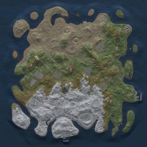 Thumbnail Rust Map: Procedural Map, Size: 4250, Seed: 557711, 19 Monuments