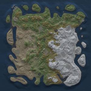 Thumbnail Rust Map: Procedural Map, Size: 4500, Seed: 525149870, 18 Monuments