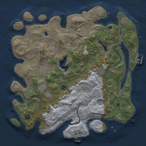 Thumbnail Rust Map: Procedural Map, Size: 4250, Seed: 393742403, 15 Monuments