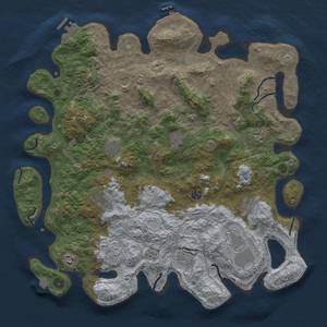 Thumbnail Rust Map: Procedural Map, Size: 4500, Seed: 428516, 19 Monuments