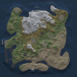 Thumbnail Rust Map: Procedural Map, Size: 3400, Seed: 27843269, 16 Monuments