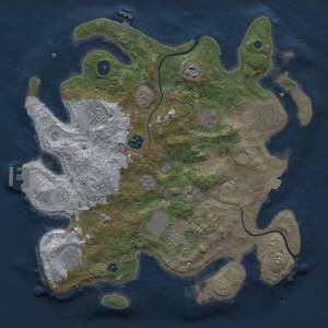 Thumbnail Rust Map: Procedural Map, Size: 3500, Seed: 266944718, 14 Monuments