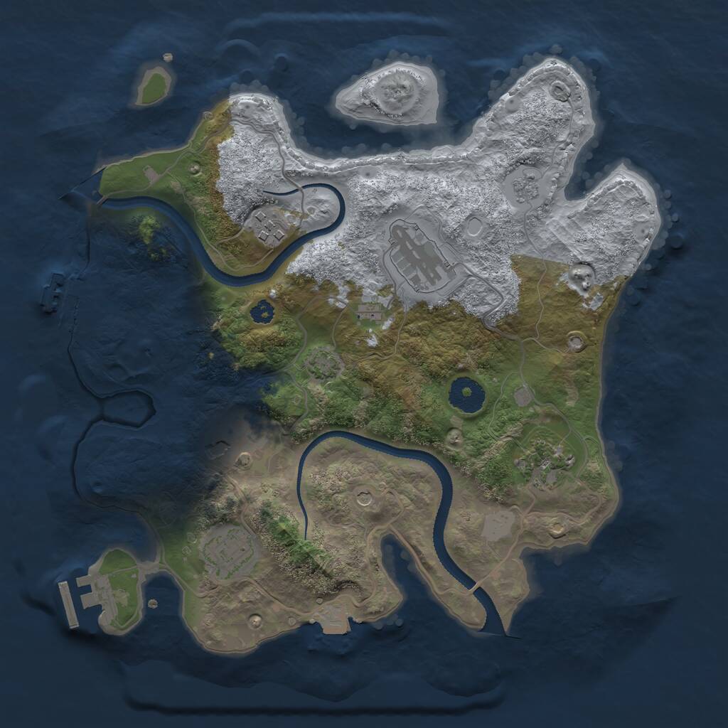 Rust Map: Procedural Map, Size: 3100, Seed: 620002876, 11 Monuments