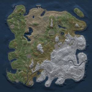 Thumbnail Rust Map: Procedural Map, Size: 4250, Seed: 2050052361, 16 Monuments