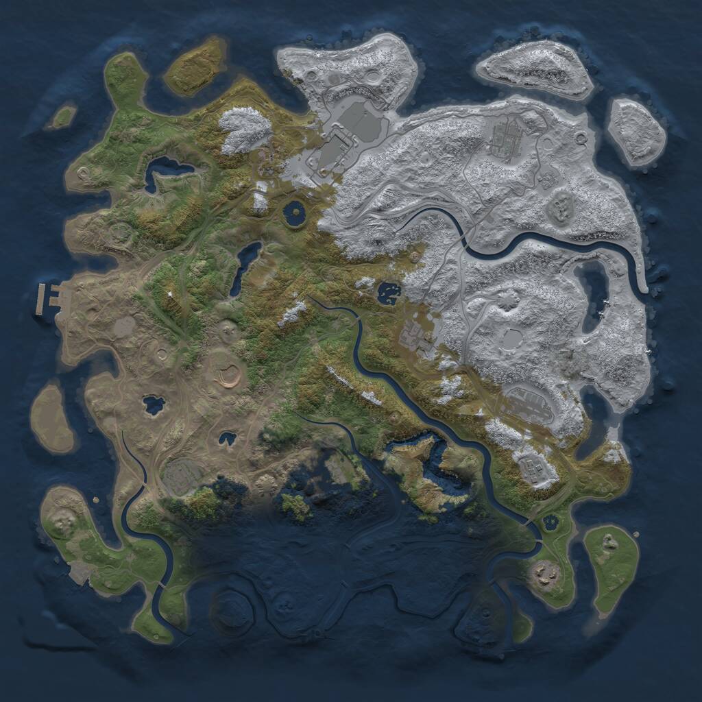 Rust Map: Procedural Map, Size: 4500, Seed: 9300810, 16 Monuments