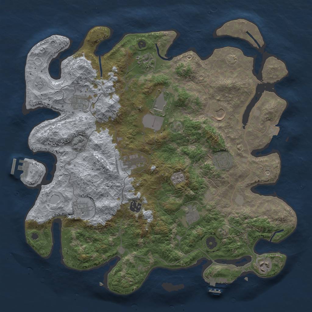 Rust Map: Procedural Map, Size: 4000, Seed: 1538189364, 19 Monuments