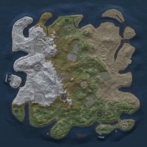 Thumbnail Rust Map: Procedural Map, Size: 4000, Seed: 1538189364, 19 Monuments