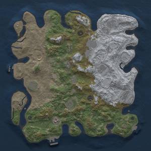 Thumbnail Rust Map: Procedural Map, Size: 4000, Seed: 705784558, 19 Monuments