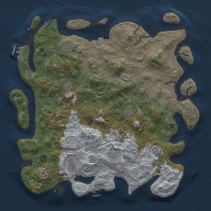 Thumbnail Rust Map: Procedural Map, Size: 4500, Seed: 1705739592, 19 Monuments