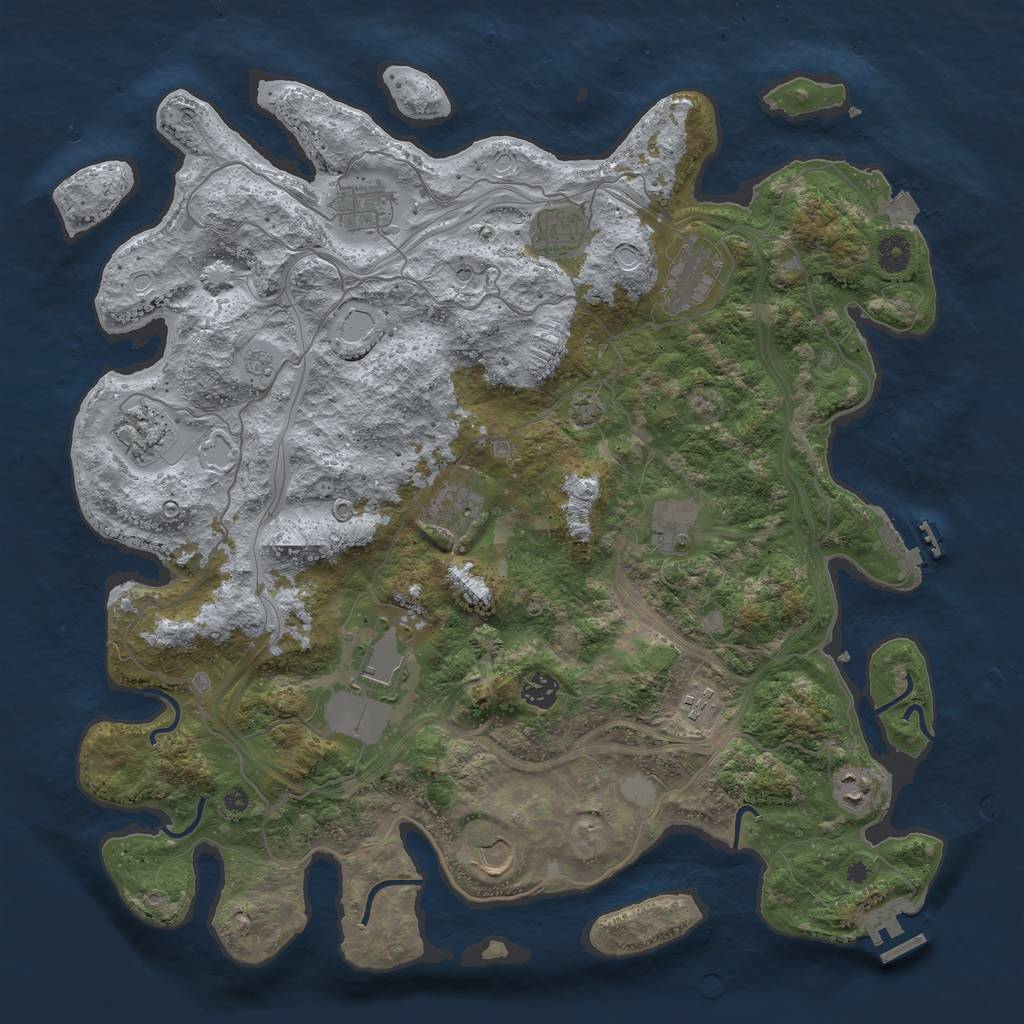 Rust Map: Procedural Map, Size: 4250, Seed: 482255040, 19 Monuments