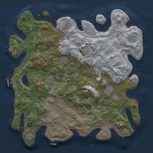 Thumbnail Rust Map: Procedural Map, Size: 4250, Seed: 745888481, 19 Monuments