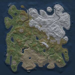 Thumbnail Rust Map: Procedural Map, Size: 4250, Seed: 745888481, 14 Monuments