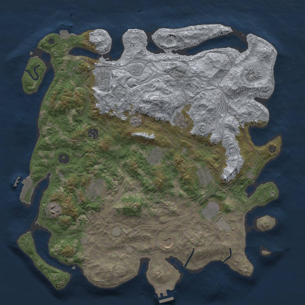 Rust Map: Procedural Map, Size: 4250, Seed: 1996824880, 19 Monuments