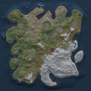 Thumbnail Rust Map: Procedural Map, Size: 3500, Seed: 61159657, 17 Monuments