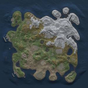 Thumbnail Rust Map: Procedural Map, Size: 3500, Seed: 1027782, 16 Monuments