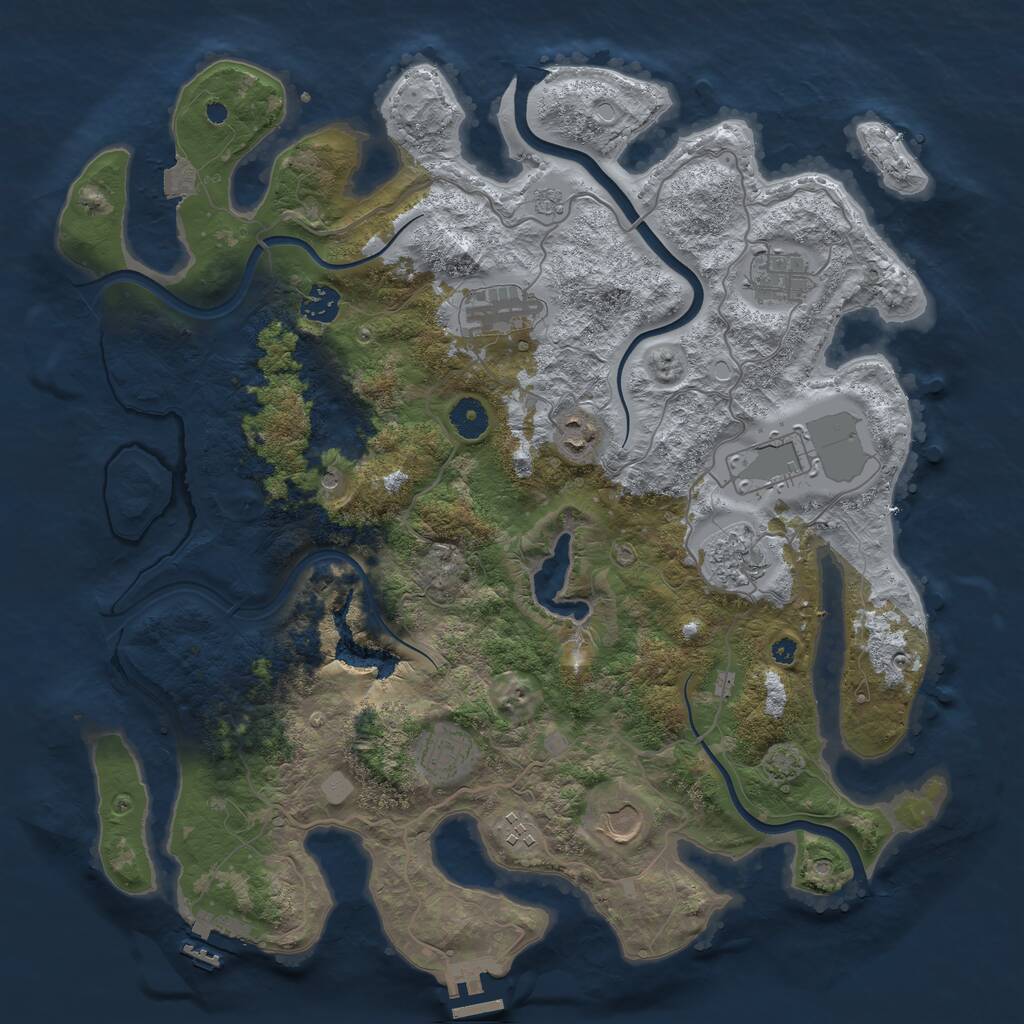 Rust Map: Procedural Map, Size: 4000, Seed: 475154811, 15 Monuments