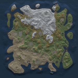 Thumbnail Rust Map: Procedural Map, Size: 4250, Seed: 93761216, 19 Monuments