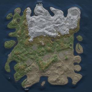 Thumbnail Rust Map: Procedural Map, Size: 4200, Seed: 1072104697, 19 Monuments