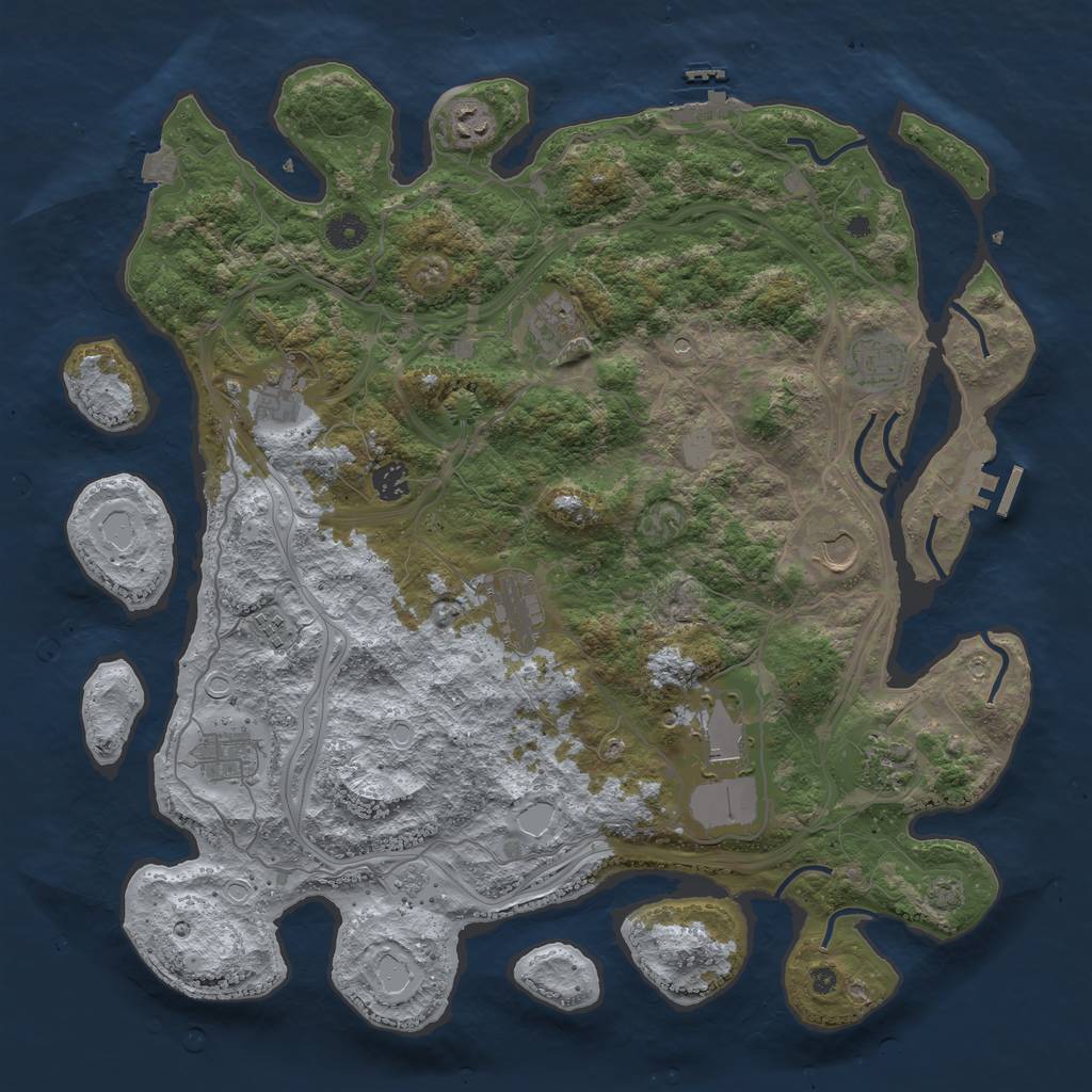Rust Map: Procedural Map, Size: 4250, Seed: 920375303, 19 Monuments