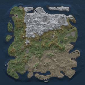 Thumbnail Rust Map: Procedural Map, Size: 4500, Seed: 370033892, 19 Monuments