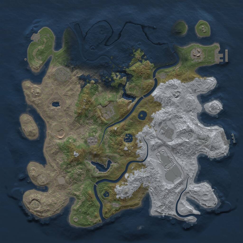 Rust Map: Procedural Map, Size: 4000, Seed: 1599272082, 14 Monuments