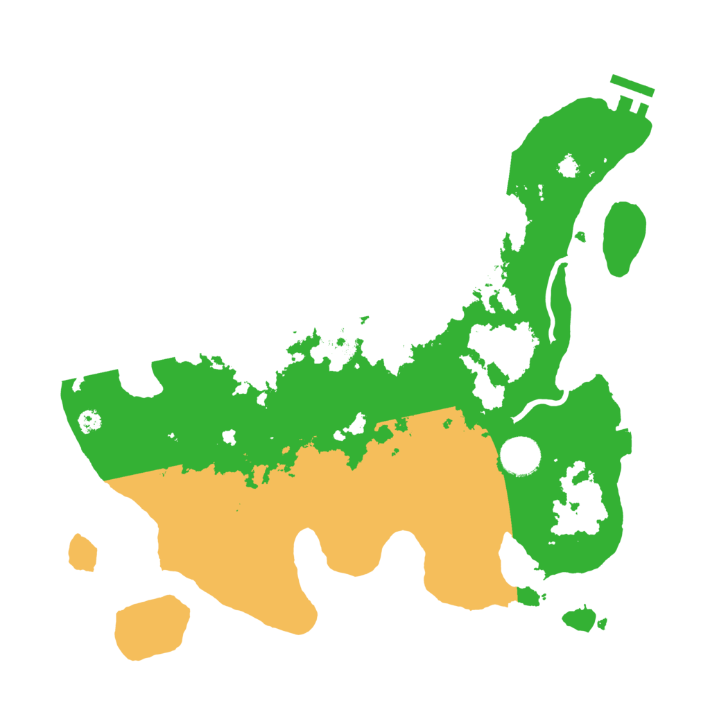 Biome Rust Map: Procedural Map, Size: 3200, Seed: 870891516